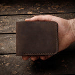 Іменний гаманець для чоловіків, шкіряний гаманець з гравіюванням "Якір"