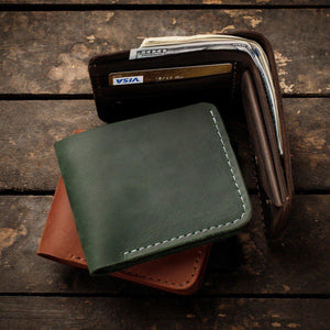 Шкіряні гаманці ручної роботи з гравіюванням, іменні гаманці на замовлення