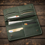 Великий шкіряний гаманець-клатч з гравіюванням 100 доларової купюри